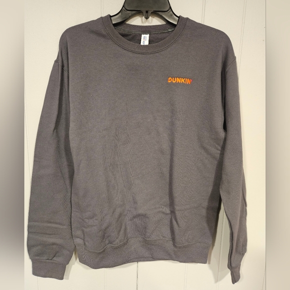 New Dunkin Donuts Sweatshirt Jerzees Nublend Grey Dunkin' Logo Factory Packaged - Picture 1 of 4